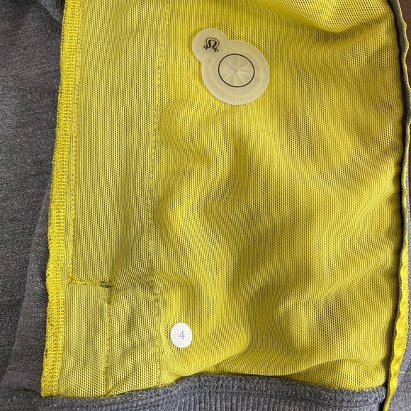 Lululemon Bliss Break Zip Hoodie Grey Yellow Floral Womens 4 - Picture 6 of 6
